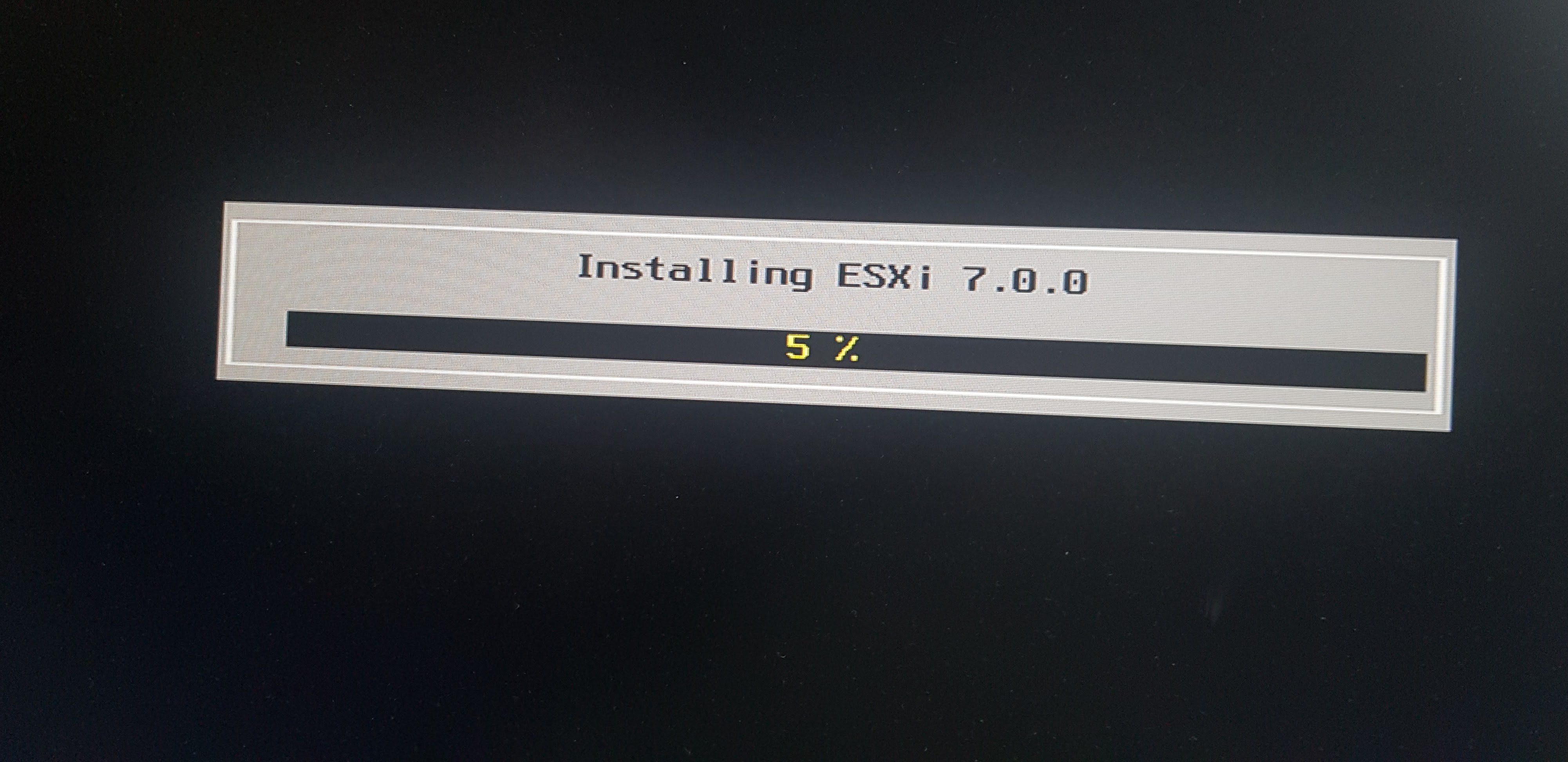 Installing ESXi 7.0 image