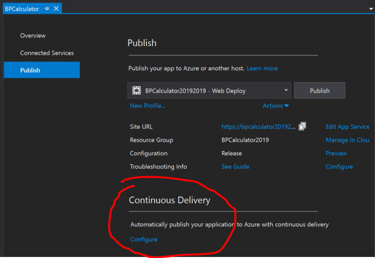 Configure Continuous Delivery image